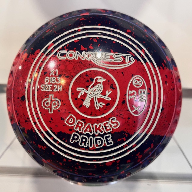 Drakes Pride Conquest Size 2 Gripped Blue Red Speckled Bird