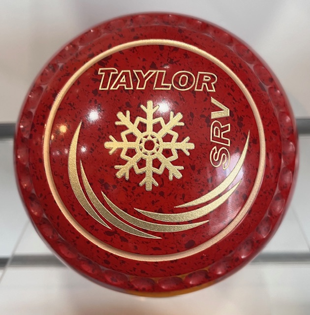 Taylor SRV Size 2 Halfpipe Grip Red/Maroon Gold Snowflake