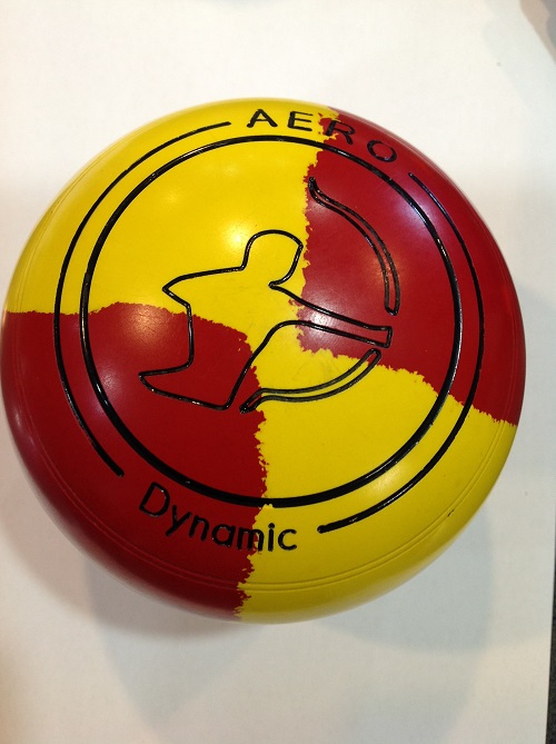 Aero Dynamic 4 heavy non-grip, red/yellow split, stamped 29, T164210