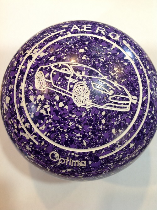 Aero Optima 4 heavy non-grip, purple with white and navy speckles, stamped 32, T165730