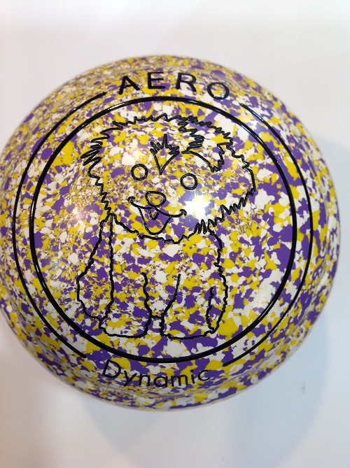 Aero Dynamic 2.5 heavy grip, white/yellow/purple speckles, stamped 33, T166440